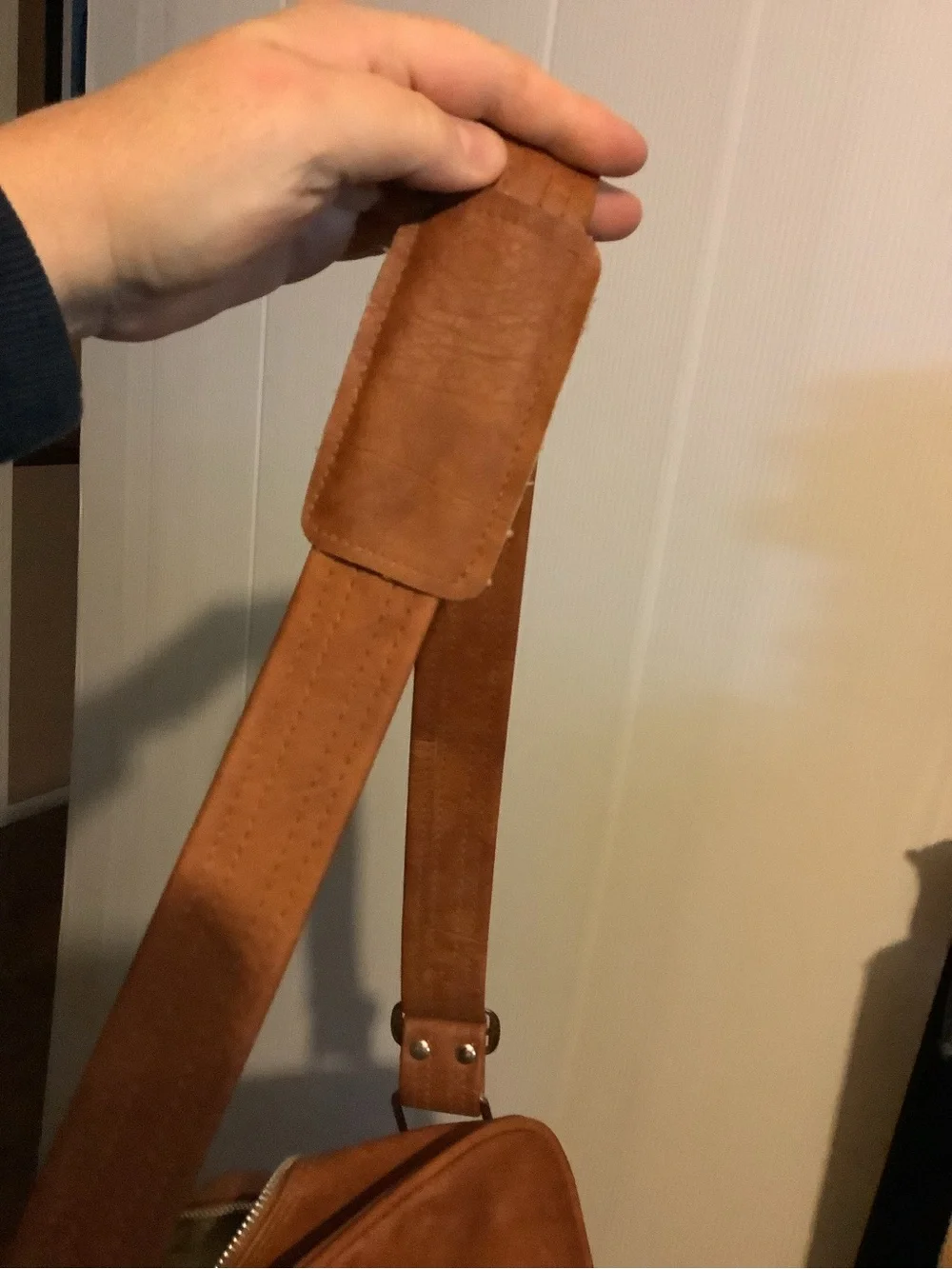 Men's Brown Leather Crossbody Bag